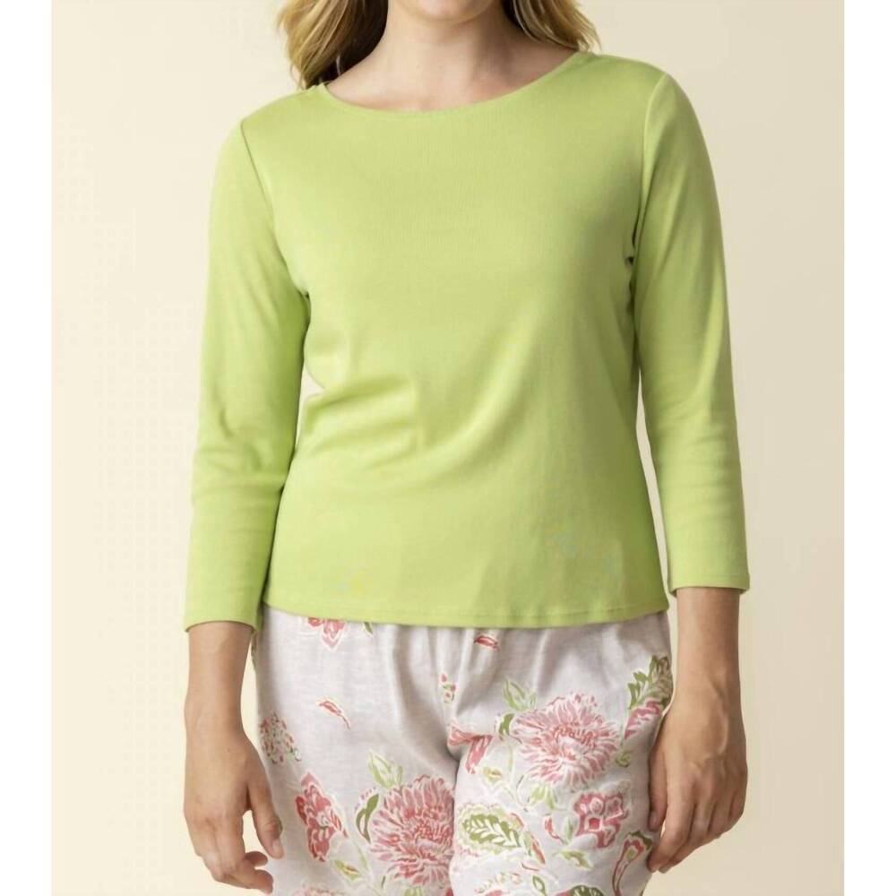 NEW HABITAT cozy rib tee in leaf